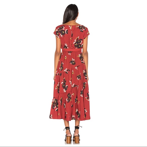 FREE PEOPLE FLORAL PRINT MIDI DRESS - Picture 5 of 8